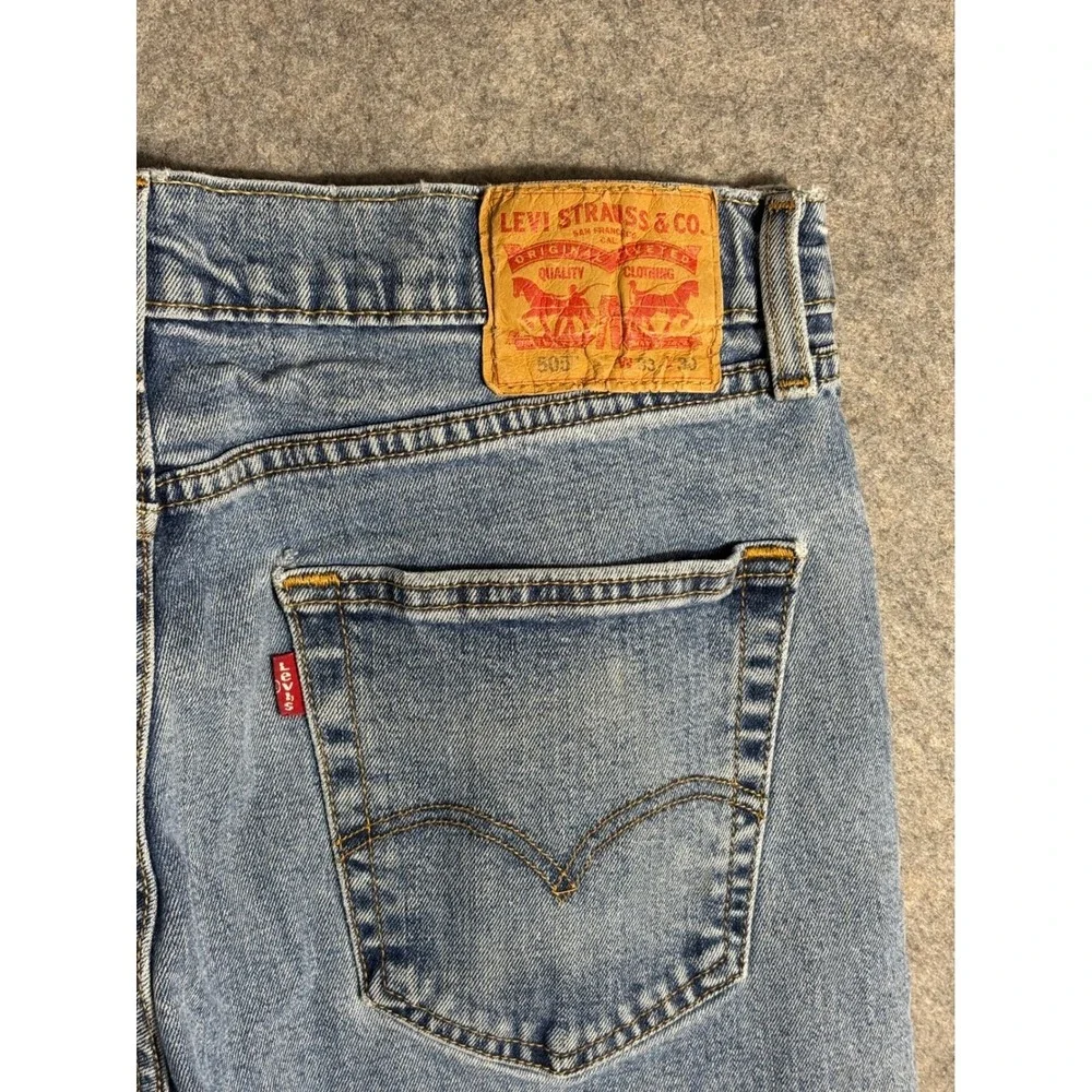 Levi's 505 Mens Jeans‎ Light Wash Straight Fit Casual Denim W33 L30